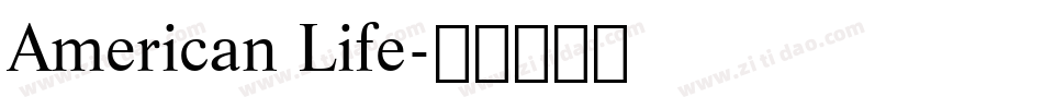 American Life字体转换